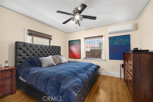 Rear bedroom with ceiling fan