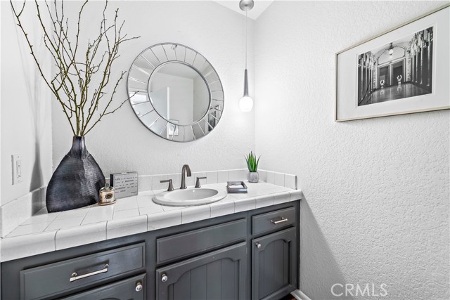 Guest bath off of kitchen