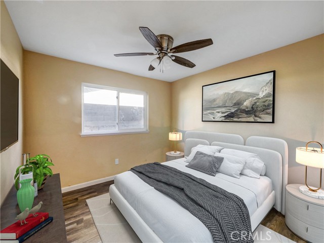 Virturally staged Bedroom