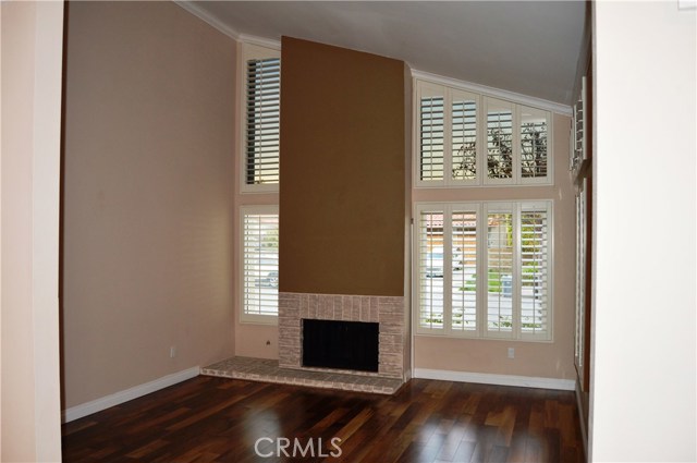 living room with fireplace