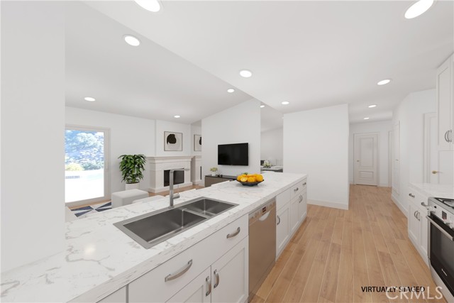 Digitally enhanced and staged Open Kitchen