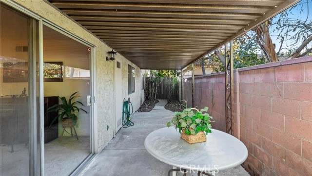 Patio from living room sliding glass door