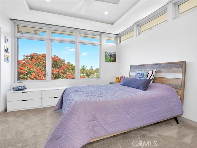 2nd bedroom with treetop views.