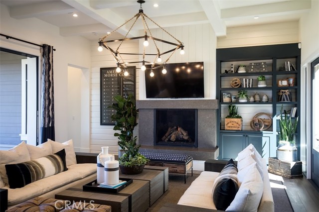Great room welcomes friends and family.
