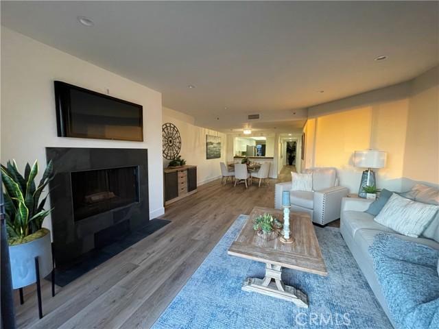 Living Room with Slate Fireplace