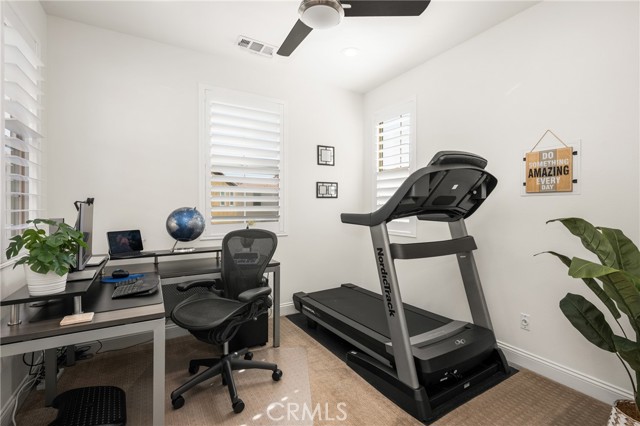 Third bed room: Currently Home Office and Fitness Space