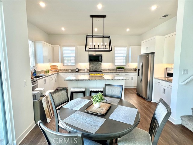Dining area and kitchen