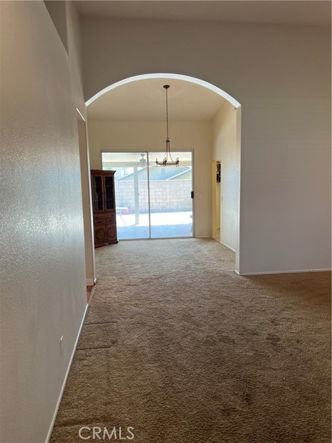 Large living room open to dining room