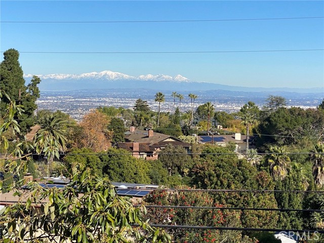 Snowcapped mountains from the backyard