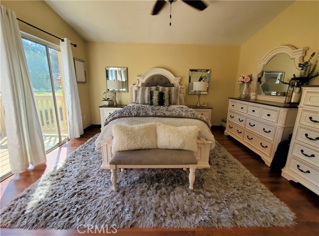 Master bedroom with golf course and mountain views.