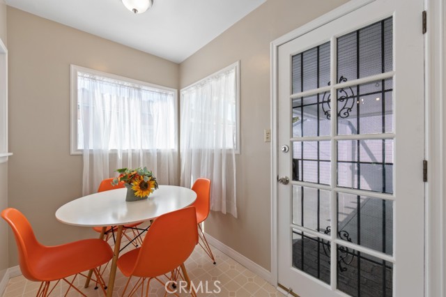 Dining area off of the kitchen.