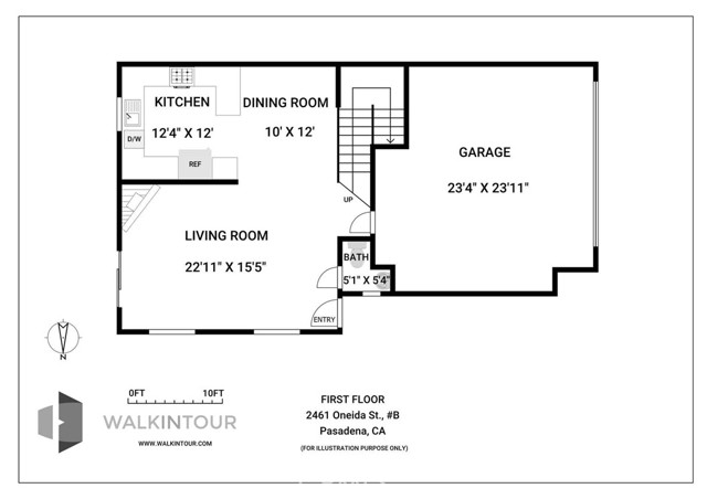 Detail Gallery Image 23 of 24 For 2461 Oneida St #B,  Pasadena,  CA 91107 - 4 Beds | 2/1 Baths