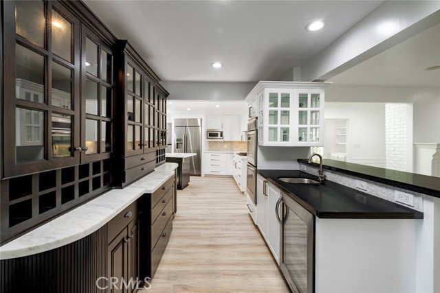 Wet bar area off formal dining room