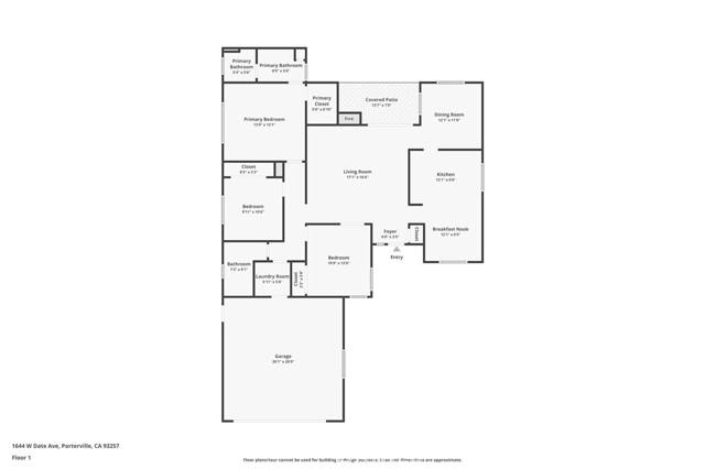 Detail Gallery Image 23 of 23 For 1644 W Date Ave, Porterville,  CA 93257 - 3 Beds | 2 Baths