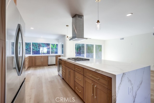 Waterfall Edge Timeless Quartz countertops