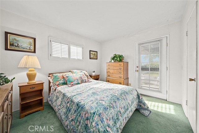 bedroom french door opens to private patio