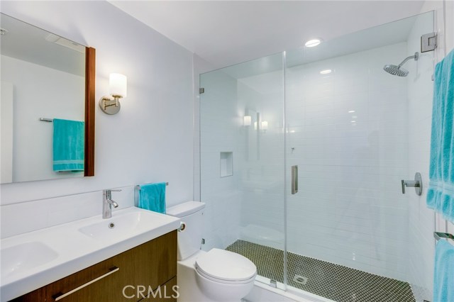 3/4 Bath, with double-sinks and HUGE shower
