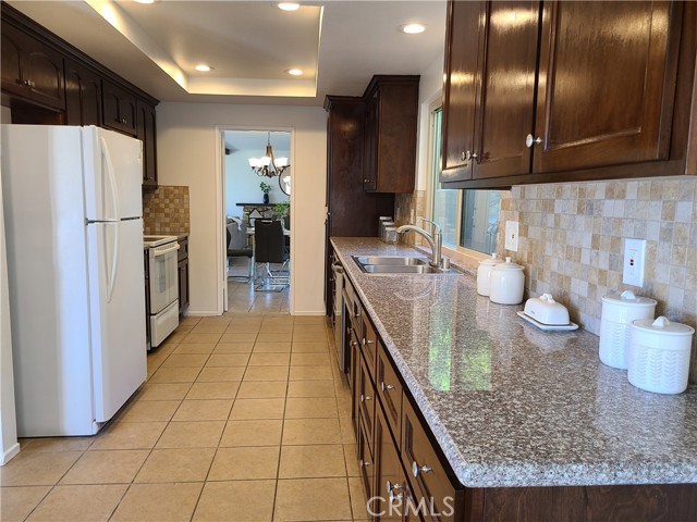 Kitchen looking back to dining room