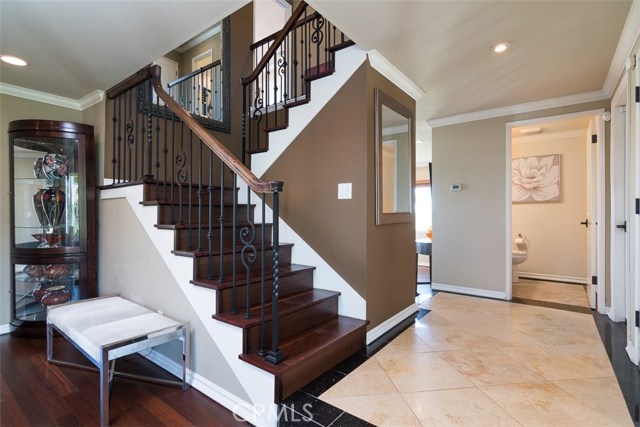 Grand entrance through the double doors.