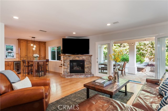 Kitchen opens to the family room