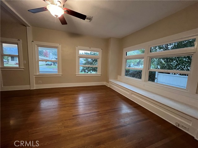 Dining area in living room.