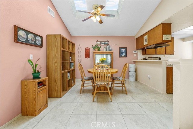 Dining Room, breakfast bar and skylights