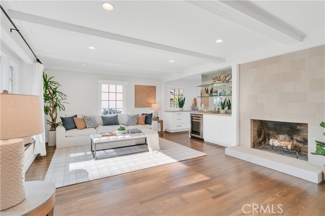 Wood Burning Fireplace in Living Room