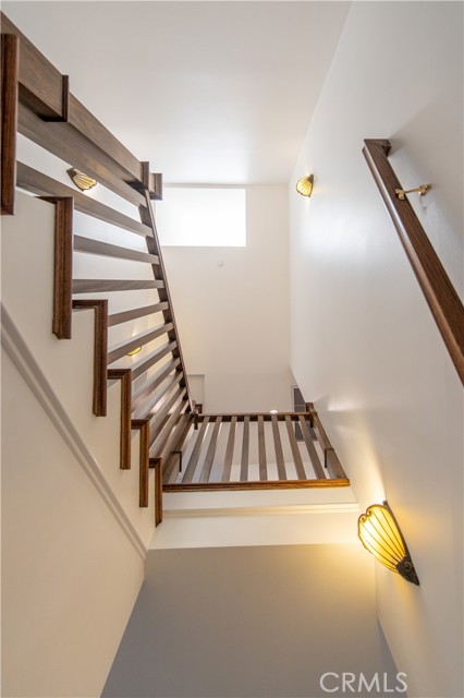 Skylight and brand new carpeting on the stairs.