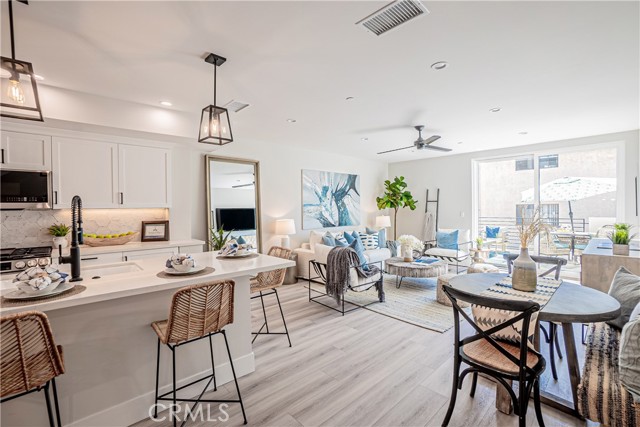 Main level kitchen and living room area.