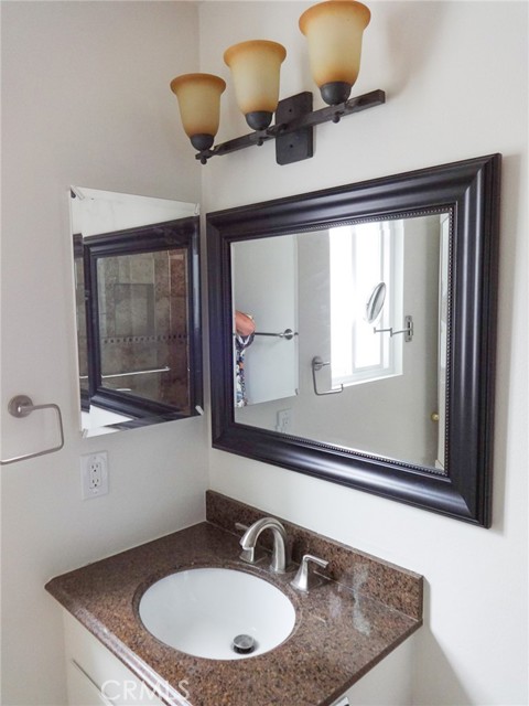 The sink and mirror for the master bath.