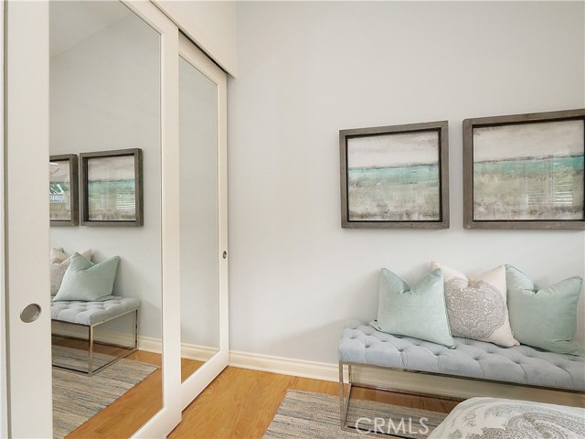 Mirror closet doors in 2nd bedroom on main level