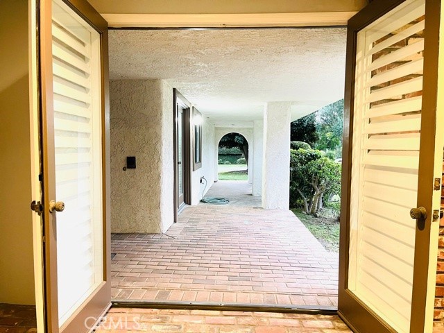 Double french door in living room