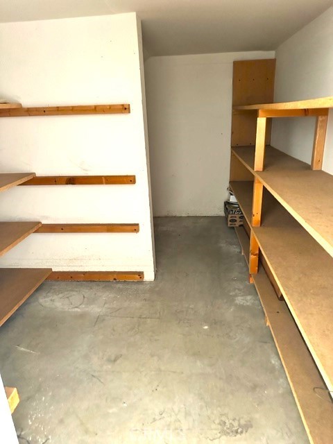 More storage space in garage area