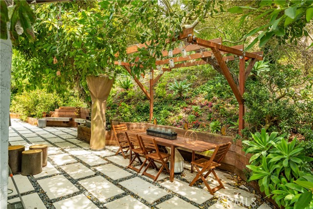 private backyard dining