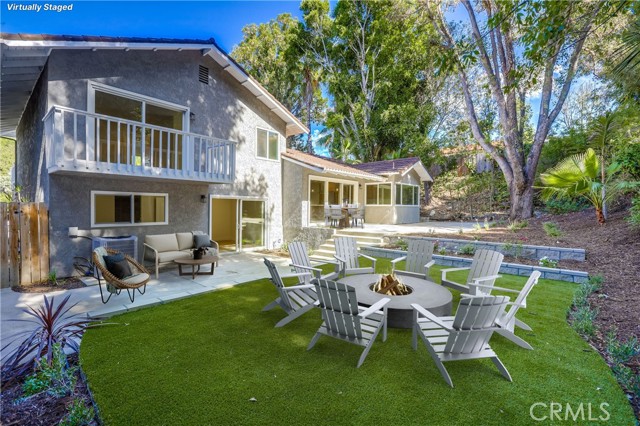 Virtually Staged Rear Yard.