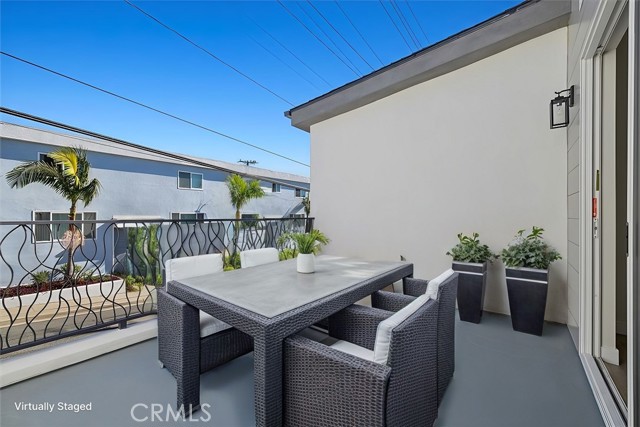 Deck off living room virtual staging