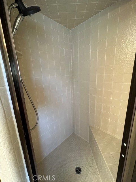 Upstairs bathroom shower stall