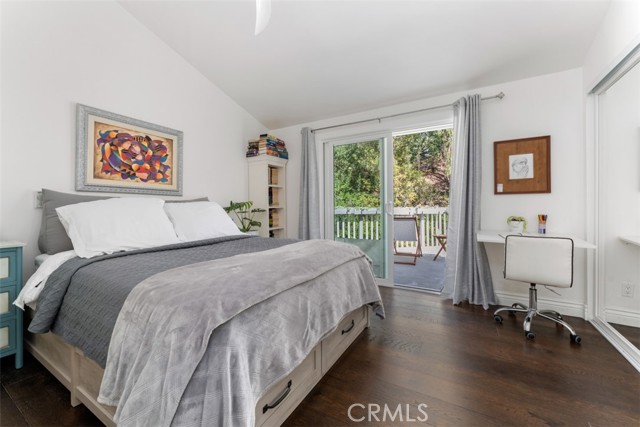 Upstairs Bedroom with queen bed and desk