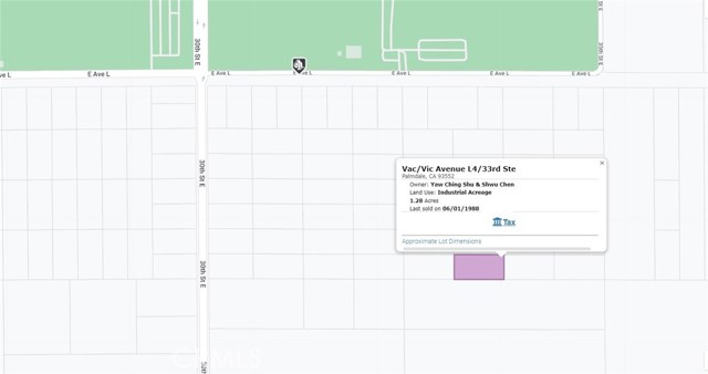 0 Vac/Vic Avenue L4/33rd Ste, Palmdale, California 93552, ,Land,For Sale,0 Vac/Vic Avenue L4/33rd Ste,CRSR24058595