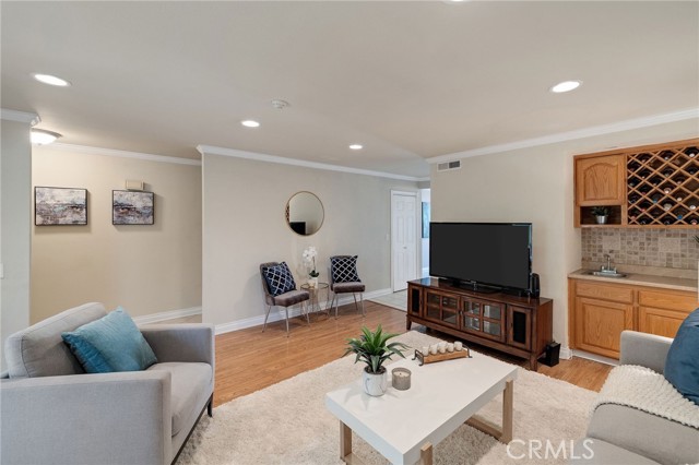 Living room with fireplace