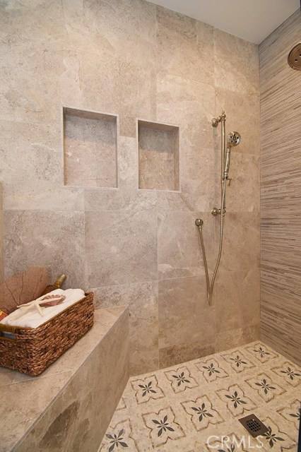 Shower stall in master bathroom