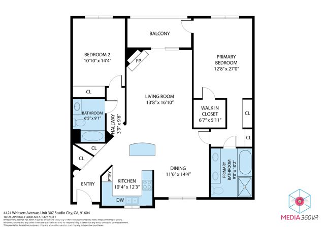 Detail Gallery Image 1 of 41 For 4424 Whitsett Ave #307,  Studio City,  CA 91604 - 2 Beds | 2 Baths