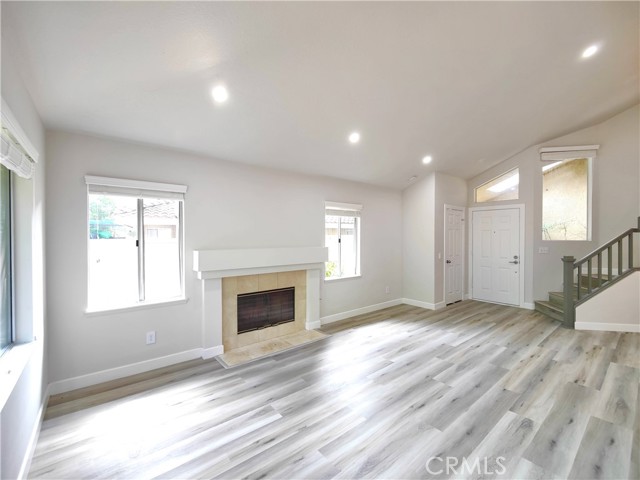 Fire-Place-Lit Living Room