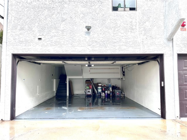 Garage with storage in the back