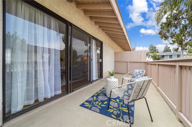 Large patio area off living room