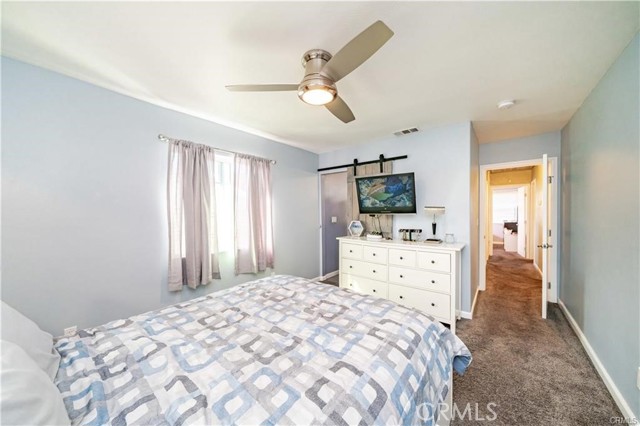 Primary bedroom with office room and big walking closet