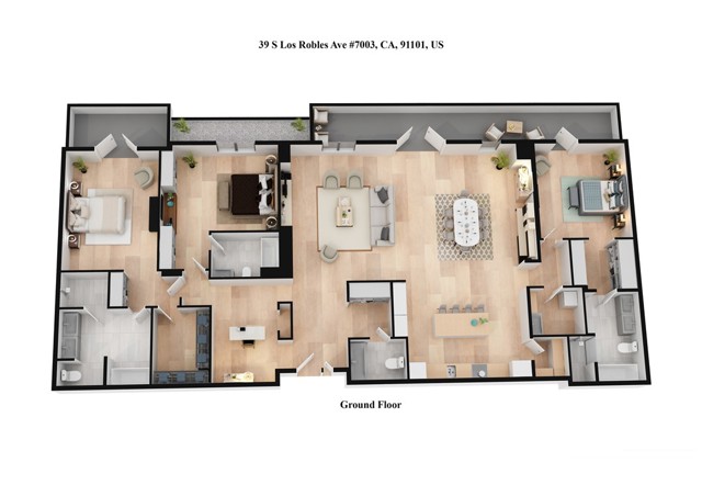 39 S Los Robles Avenue # 7003, Pasadena, California 91101, 3 Bedrooms Bedrooms, ,3 BathroomsBathrooms,Residential,For Sale,39 S Los Robles Avenue # 7003,CRWS24247971