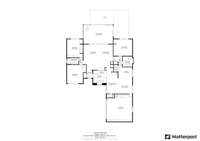 The floor plan