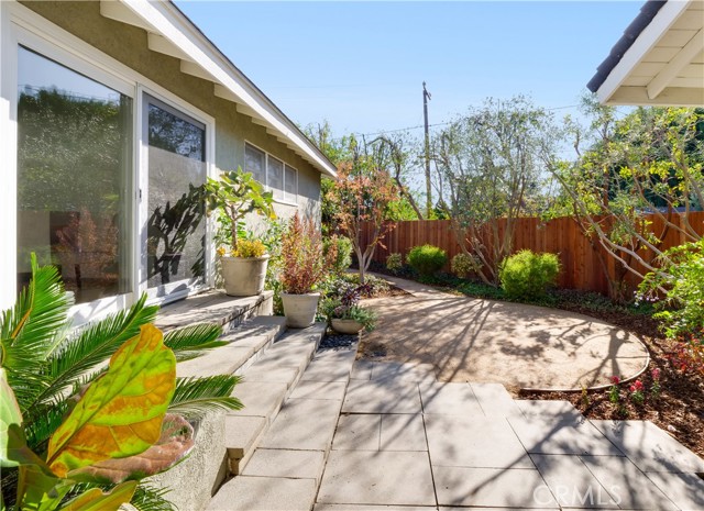 Side yard off dining area