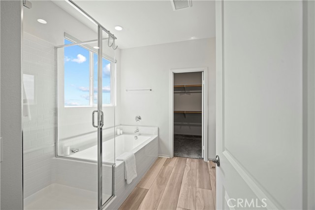 Walk in closet inside the master bath